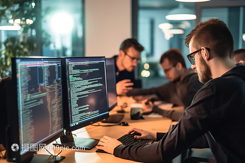 IT軟件開發(fā)團(tuán)隊(duì)特寫鏡頭